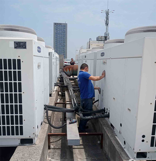 邯山中央空调制热和不制冷系统维修方法